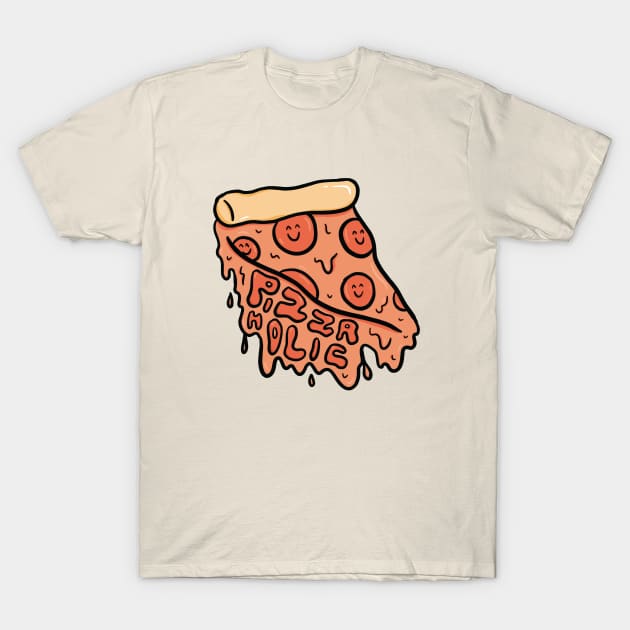 Pizza Holic T-Shirt by Doodle by Meg